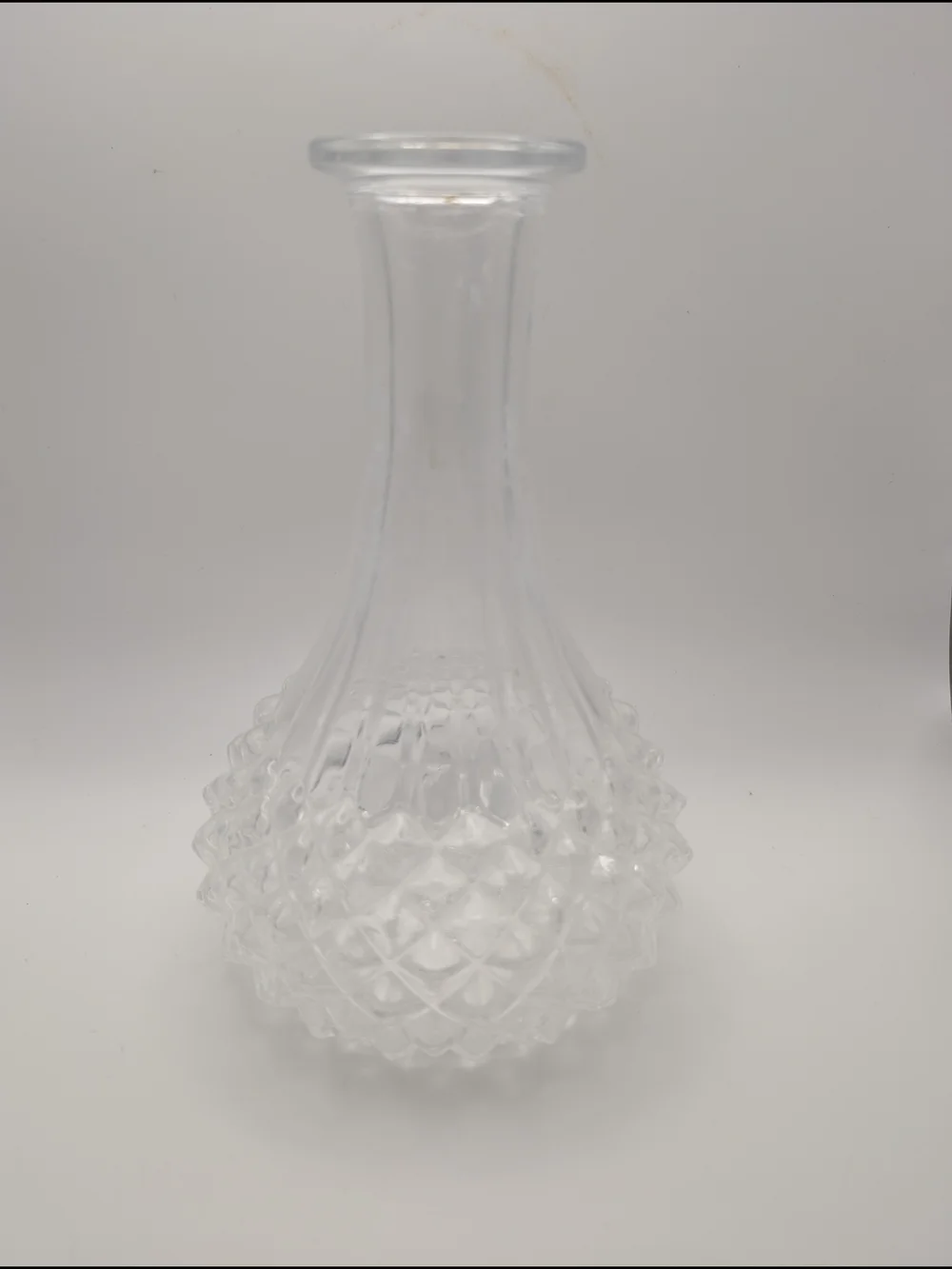 Vintage Crystal Alcohol Wine Drink  Decanter Diamond Hobnail 8